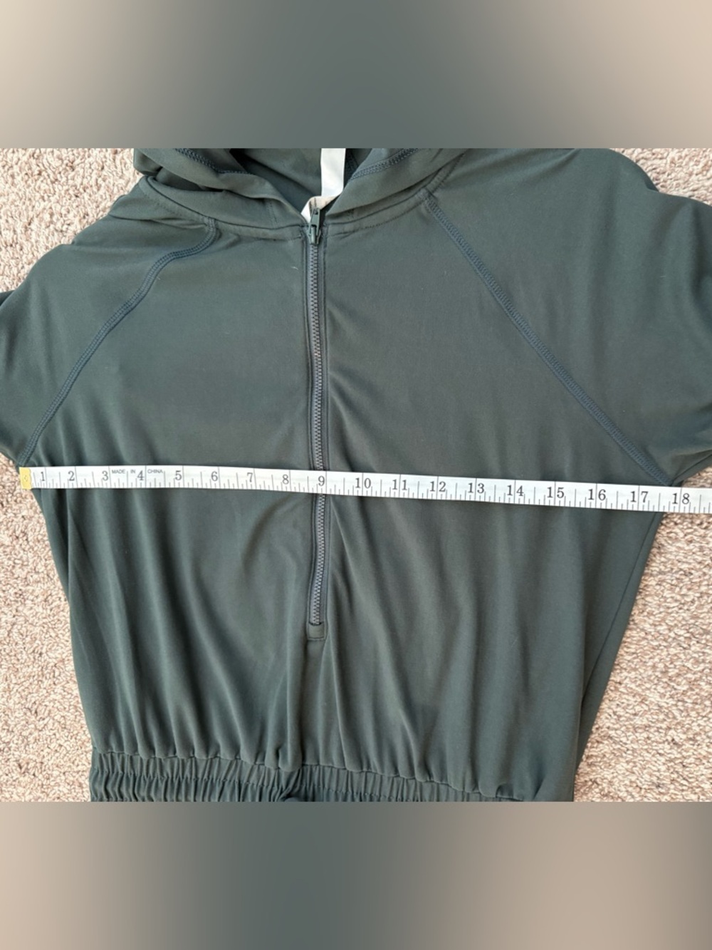 Rae Mode Long Sleeve Hooded Romper in Green - Picture 6 of 6